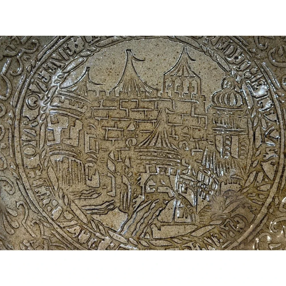 Vintage 92 Signed Ceramic 11” Pottery Bowl Queen Elizabeth I Commemorative Plate